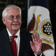 Now-former Secretary of State Rex Tillerson waves during his farewell remarks to State Department employees March 22, 2018, at the State Department in Washington, D.C.